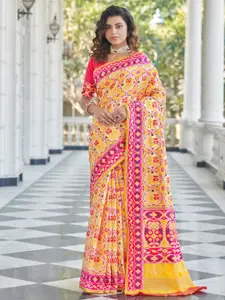 ODETTE Ethnic Motif Woven Design Silk Blend Saree