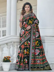 ODETTE Ethnic Motifs Printed Silk Blend Saree