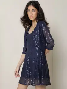 RAREISM Embellished Open Front Crop Shrug