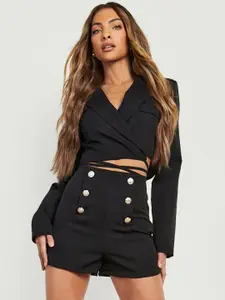 Boohoo Button Detail Tailored Shorts
