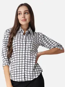 SCORPIUS Gingham Checks Casual Shirt