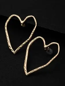 VOGUE PANASH Gold-Plated Heart Shaped Drop Earrings