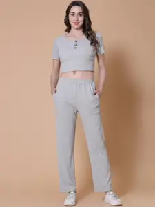HILL STREET Pure Cotton Top & Track Pants