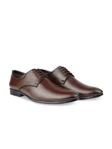 HikBi Men Pointed-Toe Leather Formal Derbys