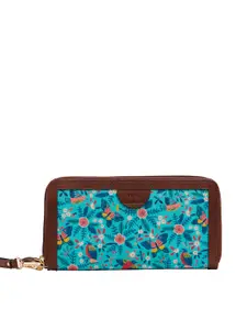 TEAL BY CHUMBAK Women Floral Printed Zip Around Wallet