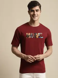 Miaz Lifestyle Men Typography Printed Cotton T-shirt