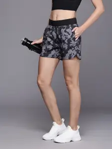 HRX by Hrithik Roshan Women Rapid Dry Camouflage Printed Training Shorts