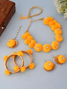 Silvermerc Designs Floral Pearl- Beaded Necklace & Earrings Set