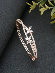 YouBella Gold-Plated American Diamond Studded Bangle-Style Bracelet