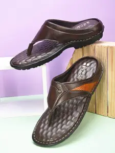 HERE&NOW Men Textured Comfort Sandals