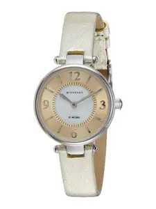 GIORDANO Embellished Dial & Leather Bracelet Style Straps Analogue Watch 2796-03