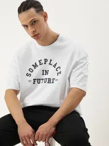 Kook N Keech Men Typography Printed Drop-Shoulder Sleeves Oversize T-shirt