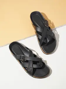 RAPAWALK Men Buckle Detail Comfort Sandals