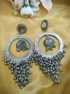 MORKANTH JEWELLERY Silver-Plated Mirror Drop Earrings