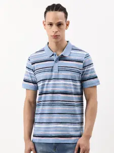 Lee Striped Polo Collar Cotton Slim Fit T-shirt