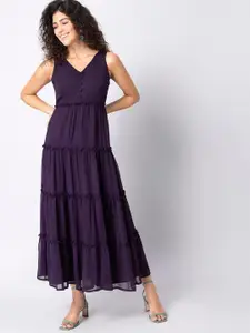 FabAlley Tiered Georgette Maxi Dress