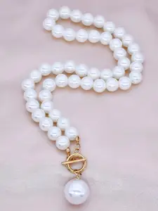 Peora Gold-Plated Pearl Beaded Necklace