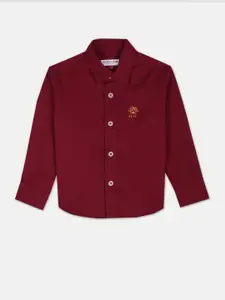 U.S. Polo Assn. Kids Boys Spread Collar Pure Cotton Casual Shirt