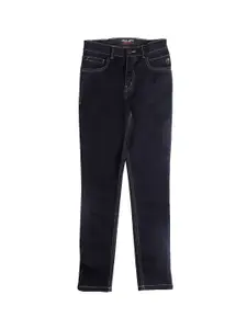 Gini and Jony Boys Dark Clean Look Mid-Rise Cotton Lycra Blend Non Stretchable Jeans