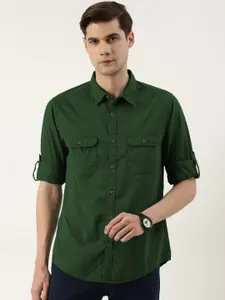 IVOC Spread Collar Cotton Casual Shirt