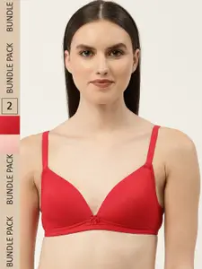 Leading Lady Pack Of 2 Lightly Padded Low Support Seamless Bra