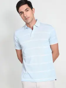 Arrow Striped Polo Collar Mercerised Cotton T-shirt