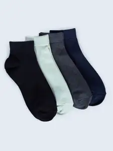 FABdon Men Pack Of 4 Ankle-Length Socks