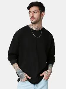 The Souled Store Long Sleeves Oversize Pure Cotton Oversized T-Shirt