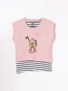 Fame Forever by Lifestyle Girls Goofy Printed Pure Cotton T-shirt