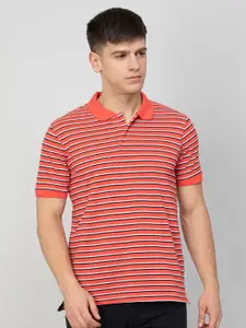 Fame Forever by Lifestyle Striped Polo Collar Cotton T-shirt