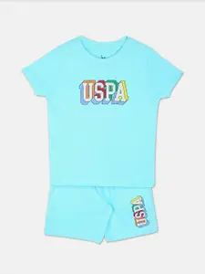 U.S. Polo Assn. Kids Boys Printed T-shirt with Shorts