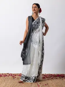 Triyah Woven Design Pure Cotton Jamdani Saree