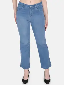 Steele Women Comfort Slim Fit Mid-Rise Light Fade Stretchable Pure Cotton Jeans