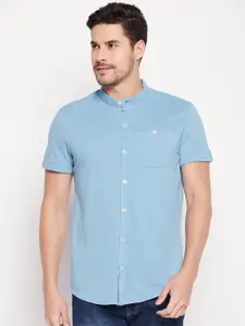 Club York Men Turquoise Blue Casual Shirt