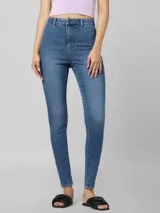 ONLY Women Skinny Fit Mid-Rise Jeans