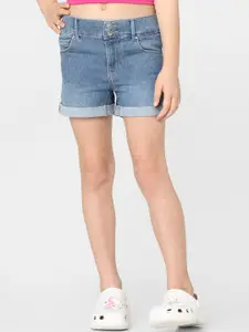 KIDS ONLY Girls Blue Washed Denim Shorts