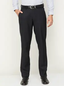 CODE by Lifestyle Men Checked Slim Fit Formal Trousers