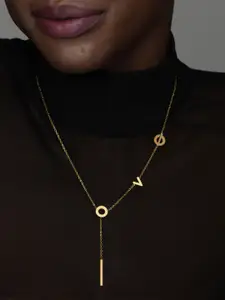 PALMONAS Gold-Plated Love Space Necklace