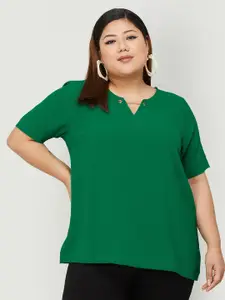 Nexus by Lifestyle Plus Size Round Neck Short Sleeves Top