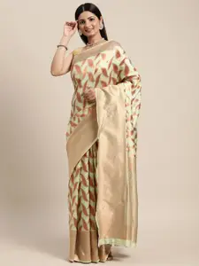 eshami Ethnic Motifs Woven Design Zari Silk Blend Saree