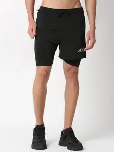 AESTHETIC NATION Men Slim Fit Rapid-Dry Training Sports Shorts