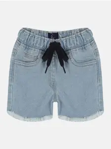 KiddoPanti Girls Frayed Denim Shorts