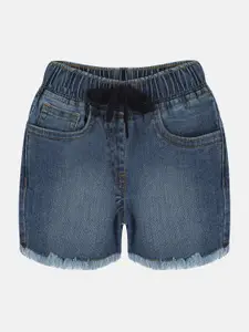 KiddoPanti Girls Frayed Denim Shorts