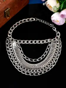 AQUASTREET Silver-Plated Layered Anklet