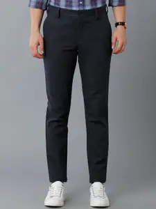 CAVALLO by Linen Club Men Slim Fit Mid-Rise Linen Trousers