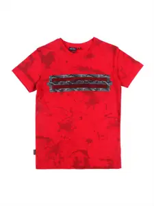 Gini and Jony Boys Abstract Printed Cotton T-shirt