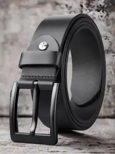 ZORO Men Black Leather Belt