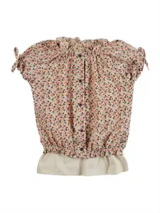 Gini and Jony Girls Floral Printed Blouson Top