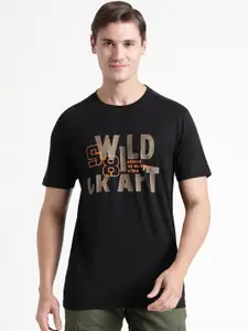 Wildcraft Typography Printed Rapid-Dry Pure Cotton T-shirt