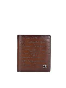 Da Milano Men Leather Two Fold Wallet with SD Card Holder